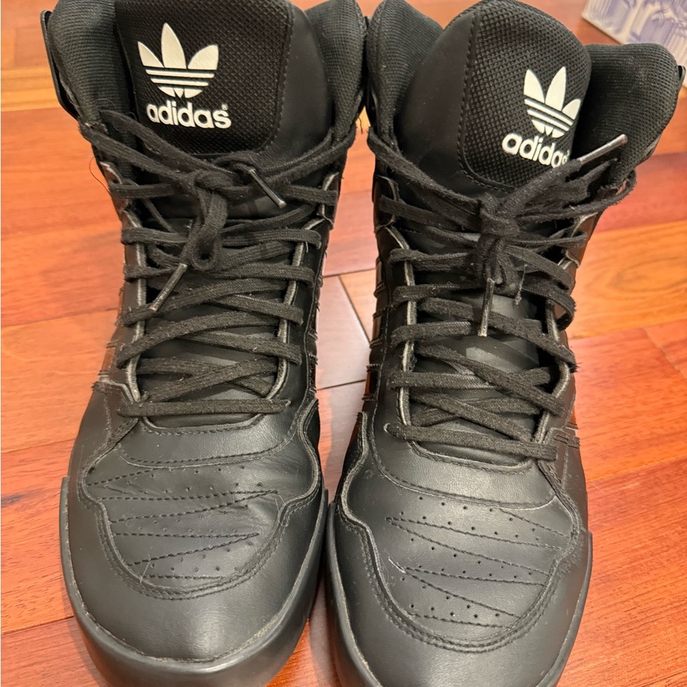 Adidas Women’s Black Leather Sneakers